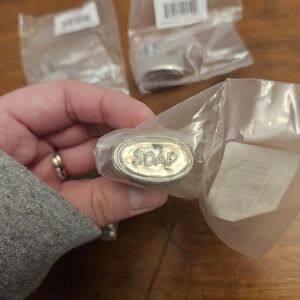 4ct Michael Aram Cabinet Drawer Soap Pull Knob Silver Tone